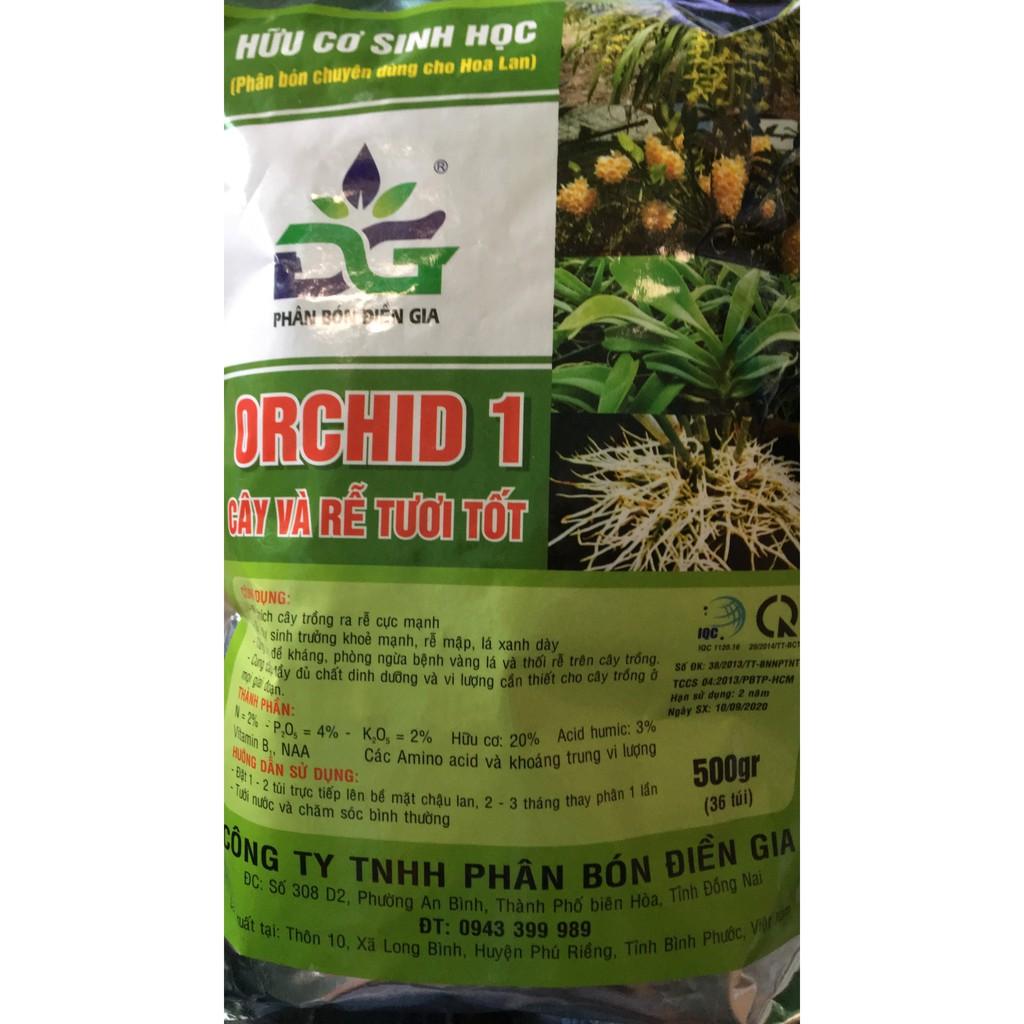 Phân bón hữu cơ gói 36 túi lưới ORCHID ĐG tốt rễ cho hoa lan cây cảnh