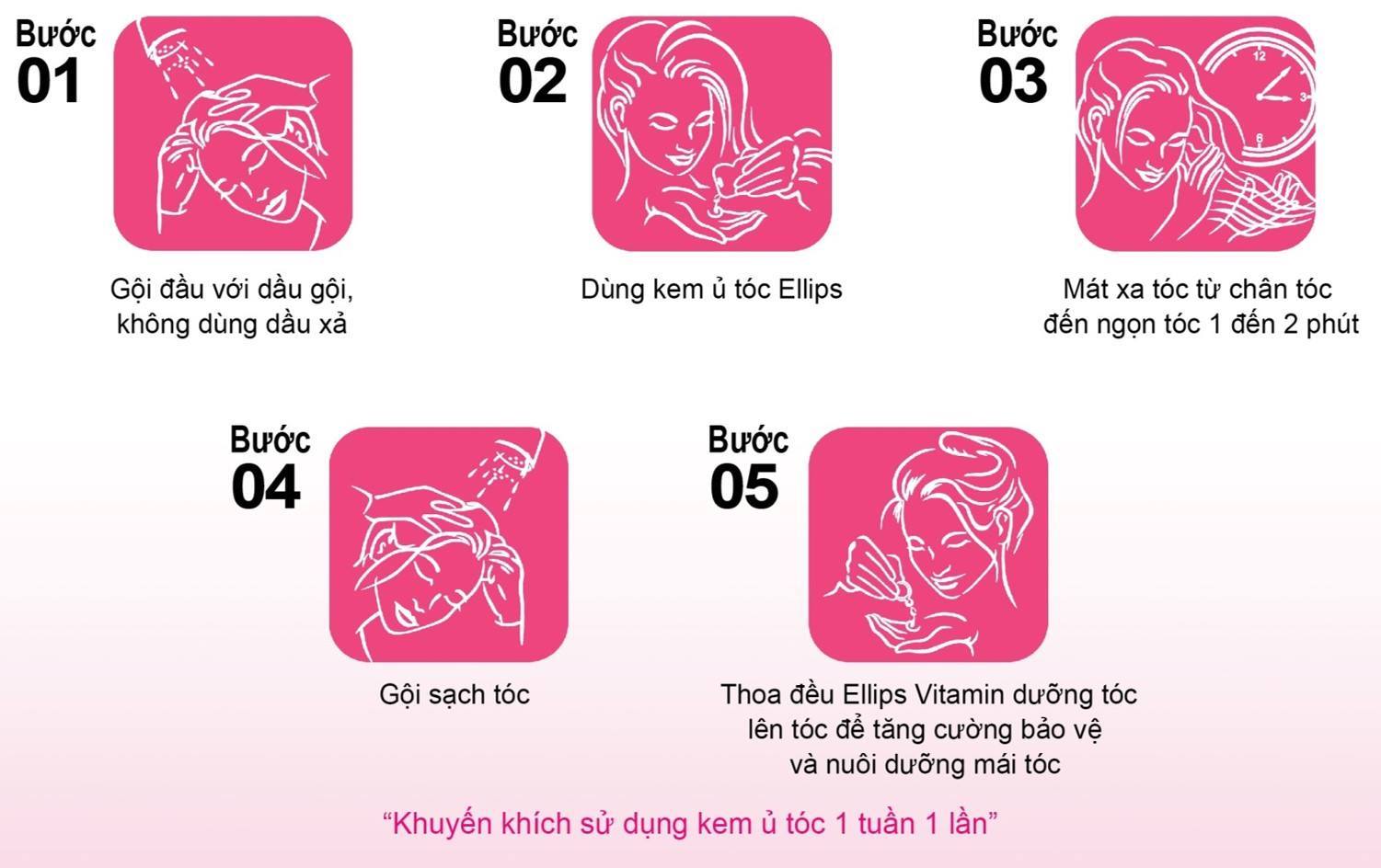 Kem ủ tóc giúp phục hồi tóc hư tổn Ellips Vitamin Hair Mask Pro Keratin Complex - Smooth & Silky 18g