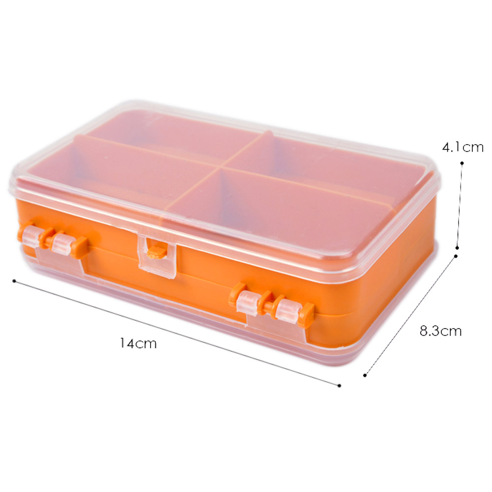 Hộp đựng đồ câu cá trong suốt bằng nhựa 14 * 8,3 * 4,1cm