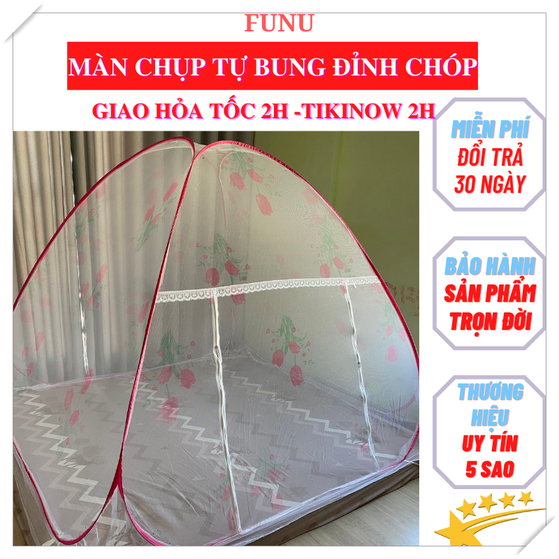 Mùng chụp tự bung cao cấp FUNU - Màn chống muỗi thông minh - Hàng chính hãng (Sản xuất tại Việt Nam)