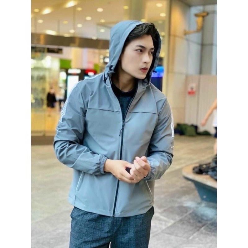 Áo Khoác Gió 2 Lớp Đôi Nam Nữ Viền Tay