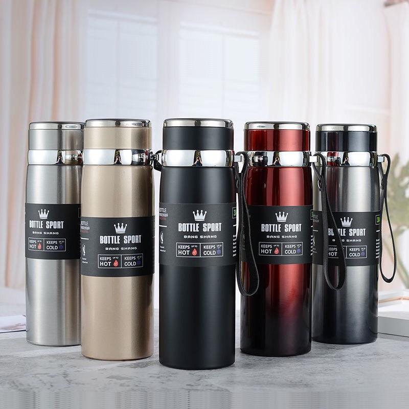 Bình Giữ Nhiệt Bình Nước Inox 304 Giữ Nhiệt Tốt Có Lõi Lọc Trà, Dung Tích 800ml,Kiểu Dáng Đẹp