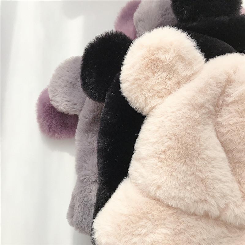 Mùa Đông Lông Thỏ Con Xinh Xắn Sang Trọng Da Báo Mũ Dành Cho Trẻ Em Hàn Quốc Ấm Bé Nón 2-7Y Người Cá Mũ Tập Đi Cho Bé Mùa Đông nón Lưỡi Trai