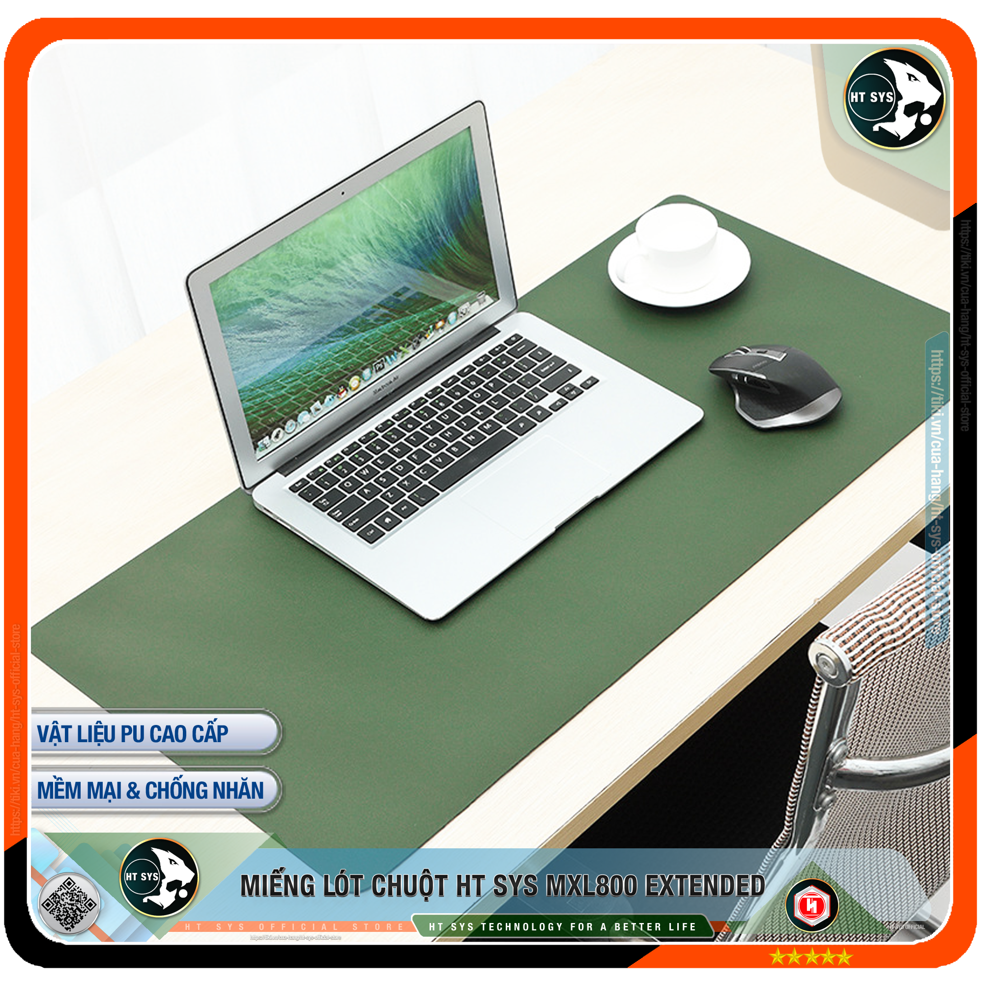 Miếng Lót Chuột HT SYS Desk Pad 80x40 - Hàng Chính Hãng