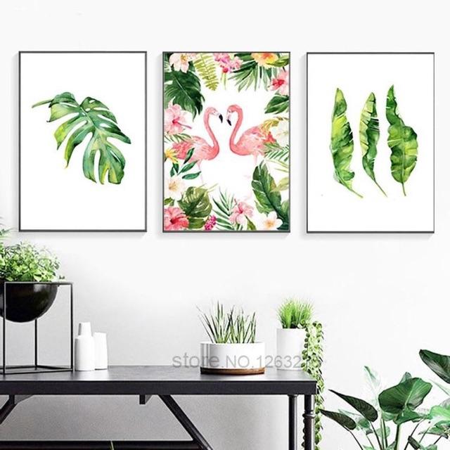 Tranh CANVAS bộ 3 tấm hình lá cây