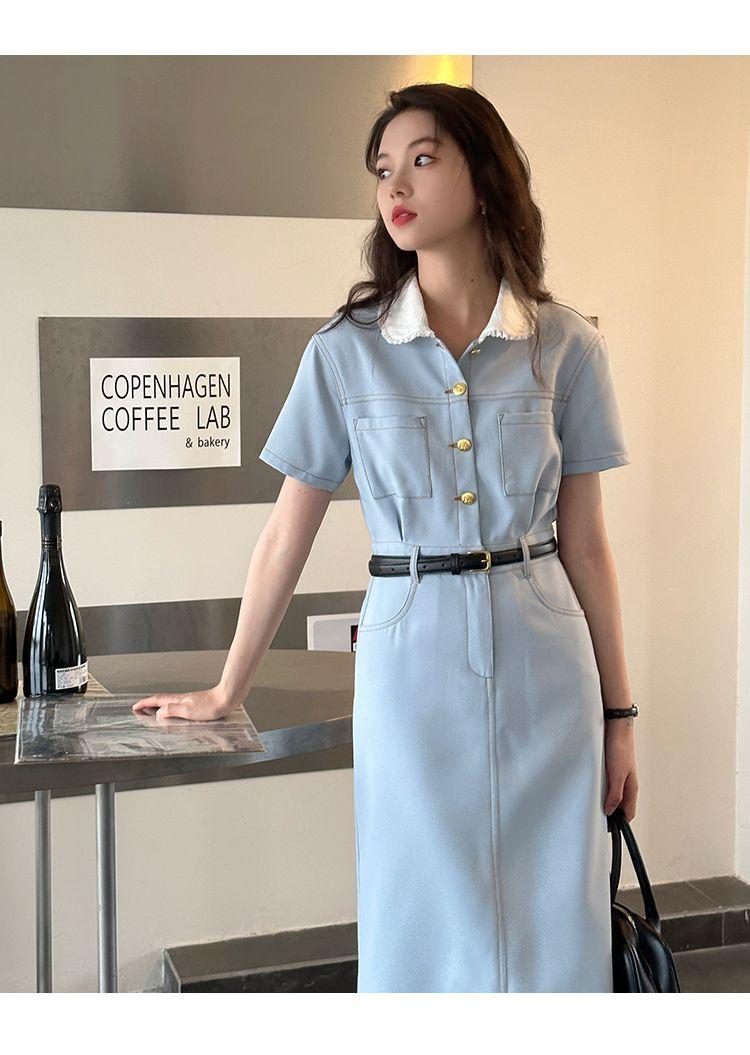 TOBE1SHOP Váy cổ búp bê thơm cho nữ mùa hè 2023 Thiết kế kiểu Pháp