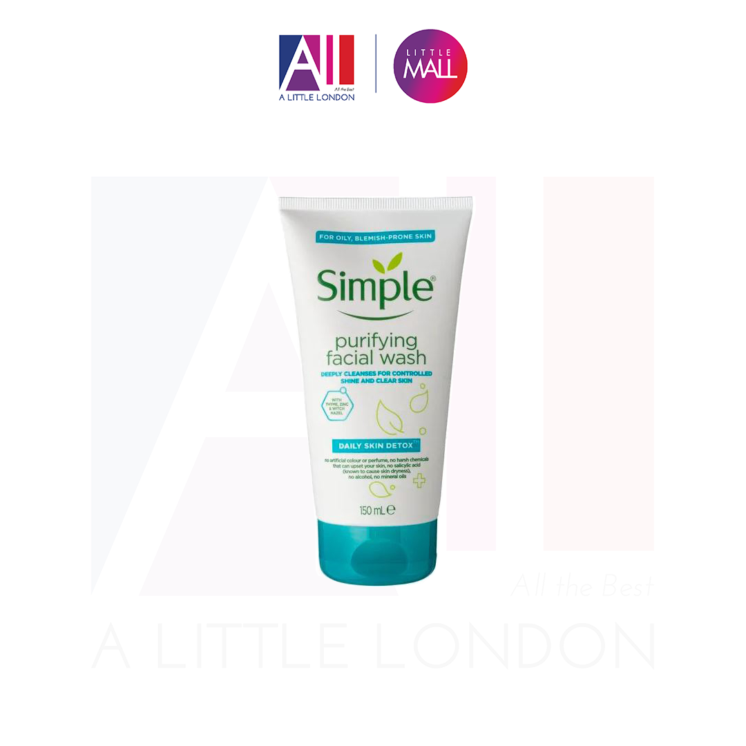 Sữa rửa mặt cho da dầu Simple Purifying Facial Wash Daily Skin Detox 150ml