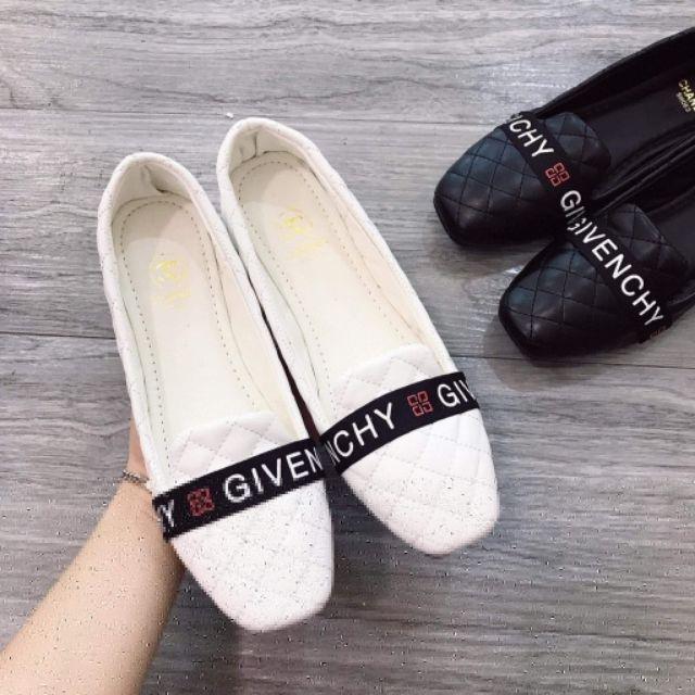 Giày búp bê 2p da trần chỉ