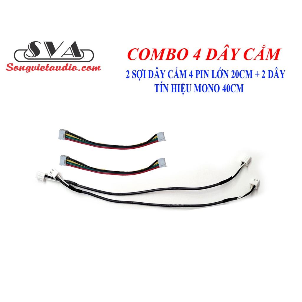 COMBO DÂY 2 4 LỚN, 2 DÂY TÍN HIỆU ĐƠN 4T