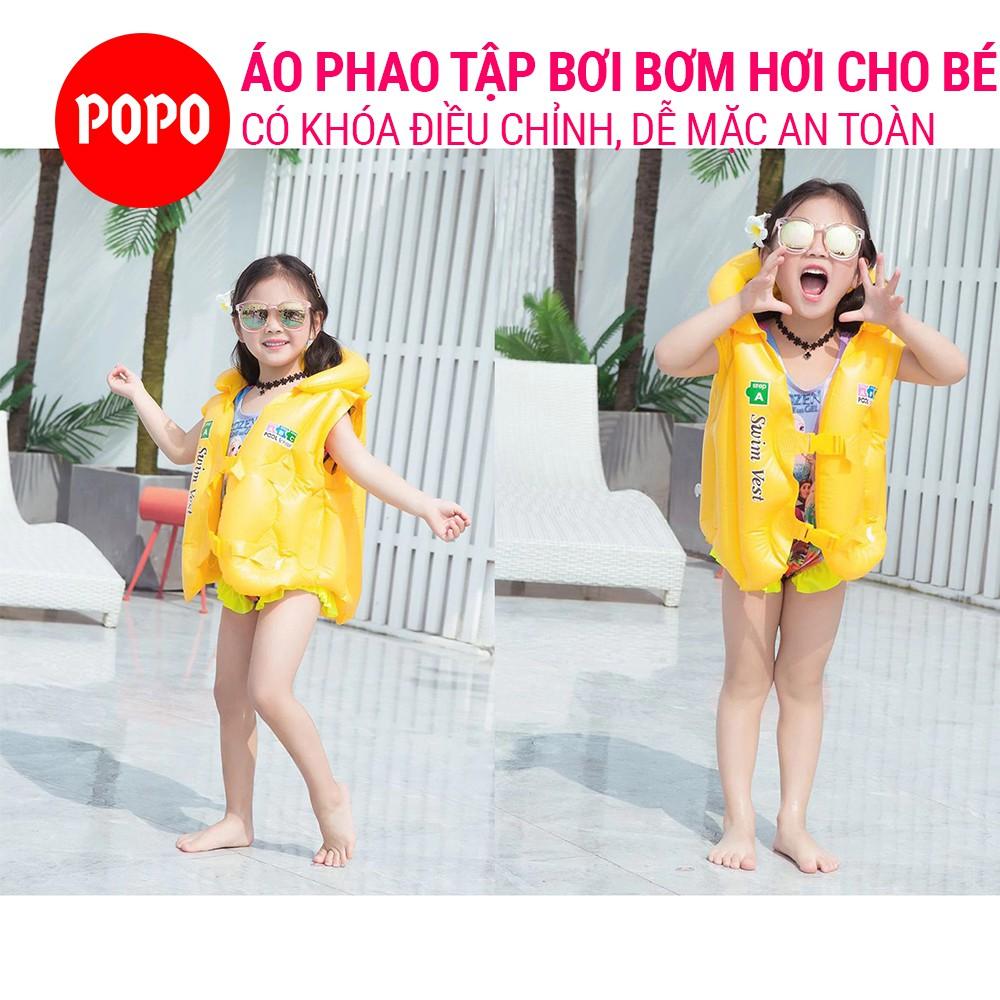 Áo phao bơi trẻ em có khóa bấm điều chỉnh cao cấp, chất liệu an toàn dày dặn cao cấp cho bé SPORTY