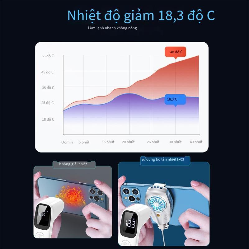 Phong cách mới nhất K3 điện thoại di động tản nhiệt bán dẫn tản nhiệt ăn gà vua trò chơi phụ clip quay lại làm mát tản nhiệt trực tiếp