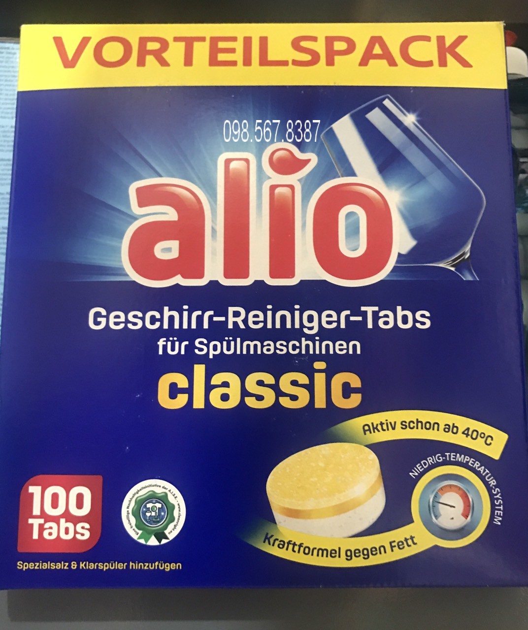 Viên rửa bát Alio 100 viên chuyên dùng cho máy rửa bát