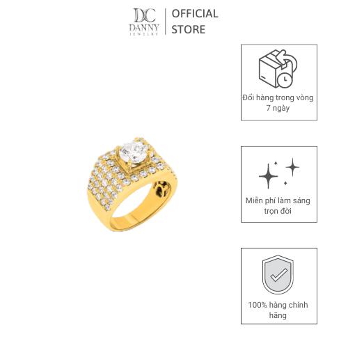 Nhẫn Nam Danny Jewelry Bạc 925 Đính Đá CZ Xi Rhodium/Vàng hồng/Vàng 18k N0092