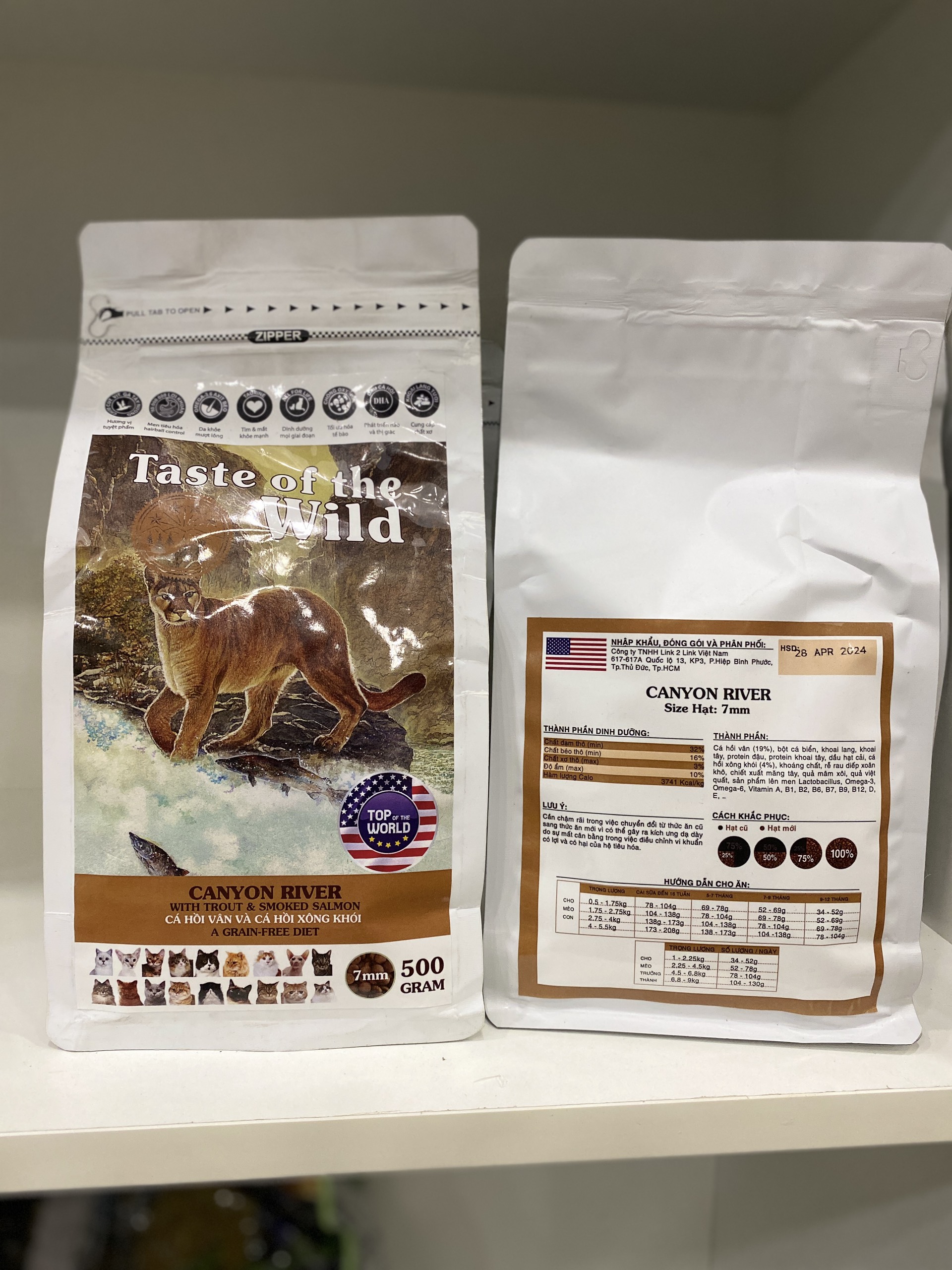 - Thức ăn Hạt cho MÈO Taste Of The Wild – Cá Hồi Vân & Cá Hồi Xông Khói