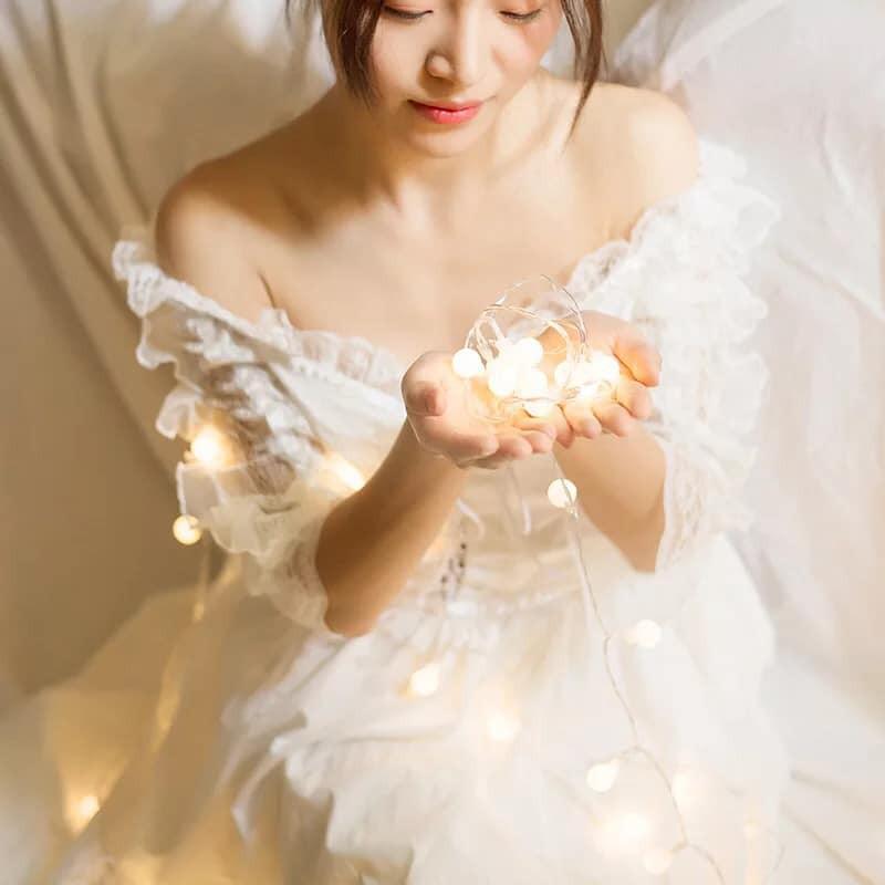 Đèn Led Trang Trí - Dây Bi Lớn Cherry Ball 3m chạy Pin AA