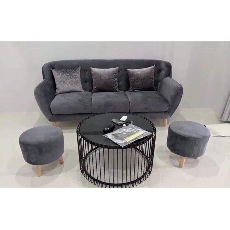 Bộ sofa băng 2 đôn và bàn trà lồng Juno Sofa