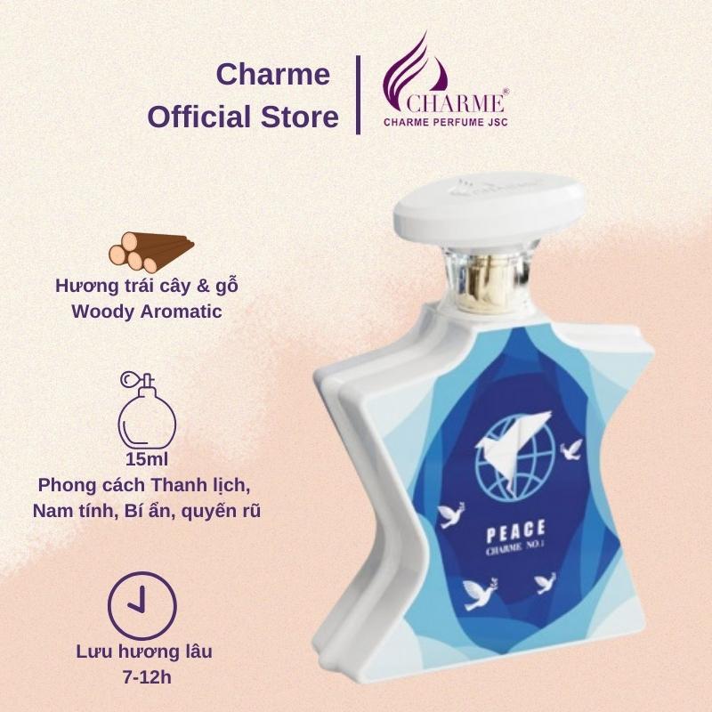 Nước hoa nam cao cấp, Charme N0.1 Peace, cho người đàn ông lịch lãm, yêu thích sự nhẹ nhàng, 15ml