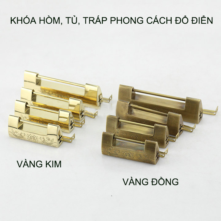 Khóa phong cách cổ điển, chuyên dùng cho hòm, tủ, tráp gỗ vintage
