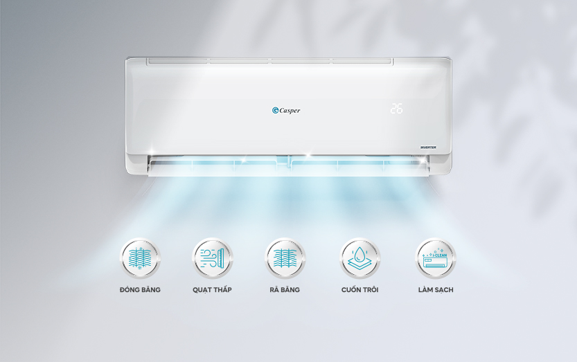 Điều Hòa Casper Inverter 1 Chiều 12000BTU (1.5HP) TC-12IS36 - Hàng Chính Hãng