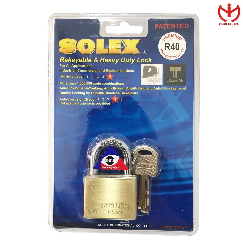 Khóa Solex R40 thân đồng rộng 40mm - MSOFT