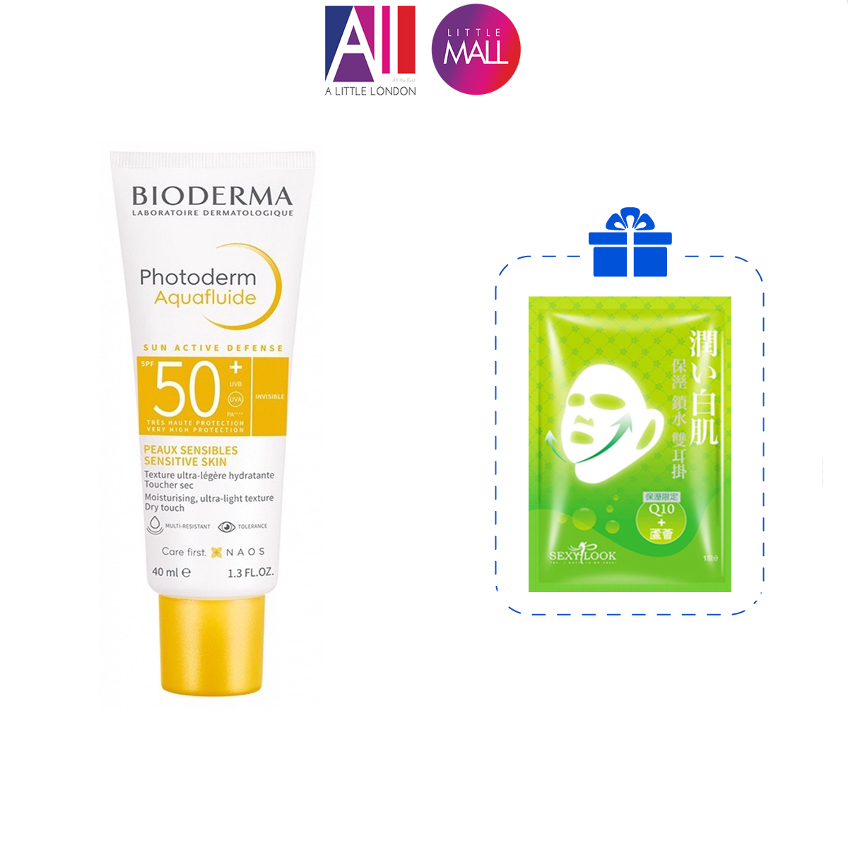 Kem chống nắng Bioderma Photoderm Aquafluide SPF50+ TẶNG mặt nạ Sexylook (Nhập khẩu)