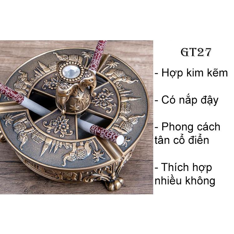 Gạt Tàn Voi Hợp Kim Mạ Đồng Phong Cách Tân Cổ Điển- GT27