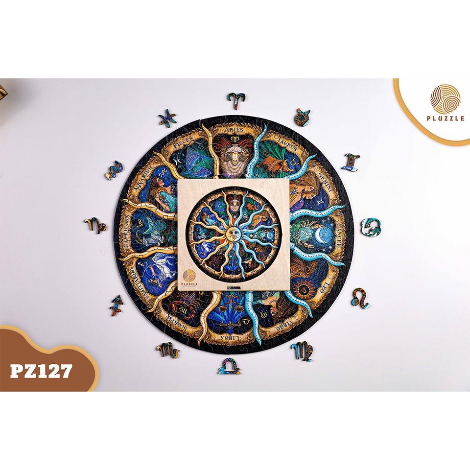 PLUZZLE Bộ xếp hình gỗ thông minh puzzle đồ chơi ghép hình 12 Cung Hoàng Đạo – PZ127