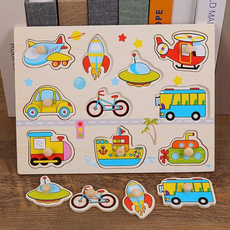 BẢNG GHÉP HÌNH THÔNG MINH CÓ NÚM NHIỀU CHỦ ĐỀ BẰNG GỖ - ĐỒ CHƠI PHÁT TRIỂN TRÍ TUỆ AN TOÀN CHO BÉ