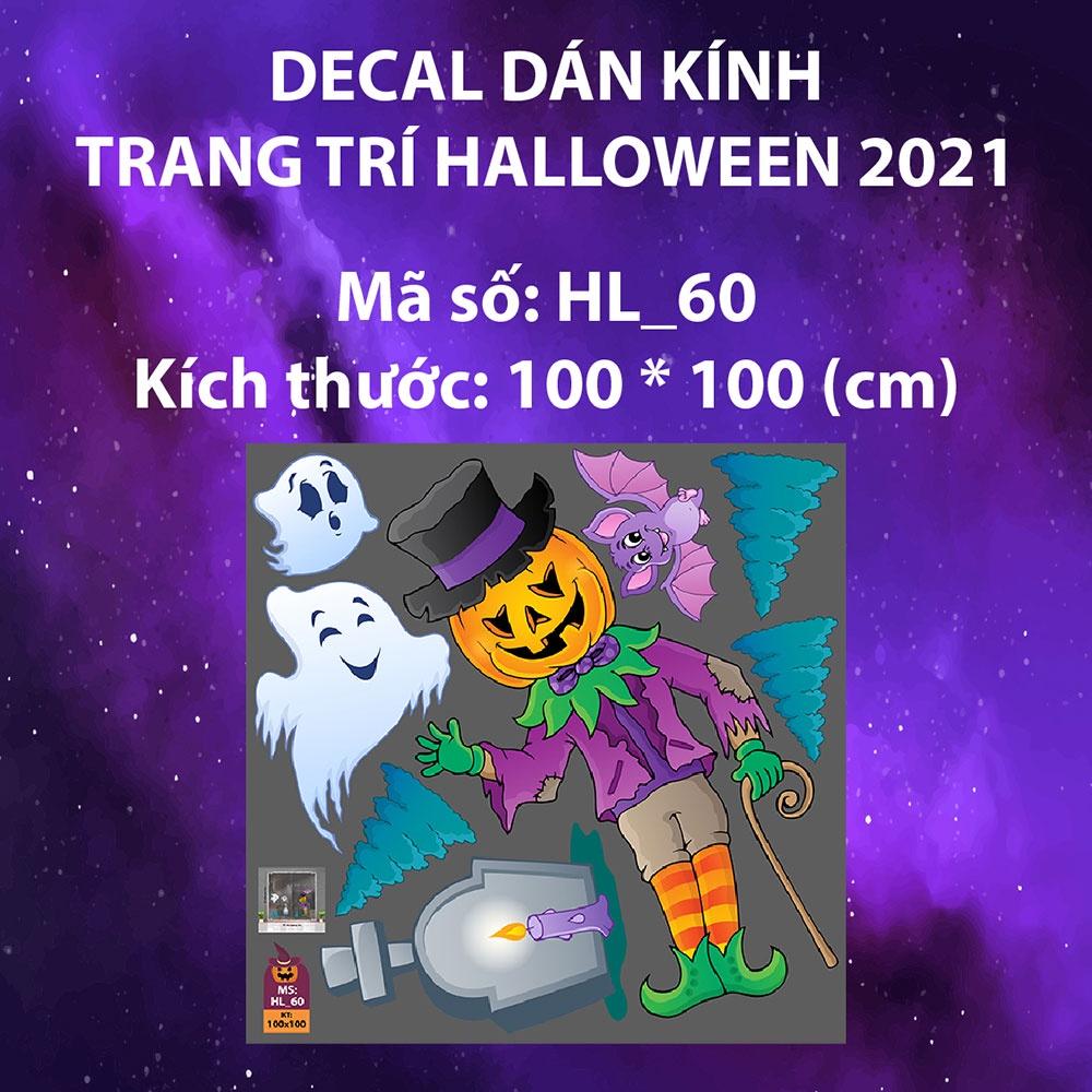 DECAL TRANG TRÍ HALLOWEEN 2021 BÓNG MA TRẮNG