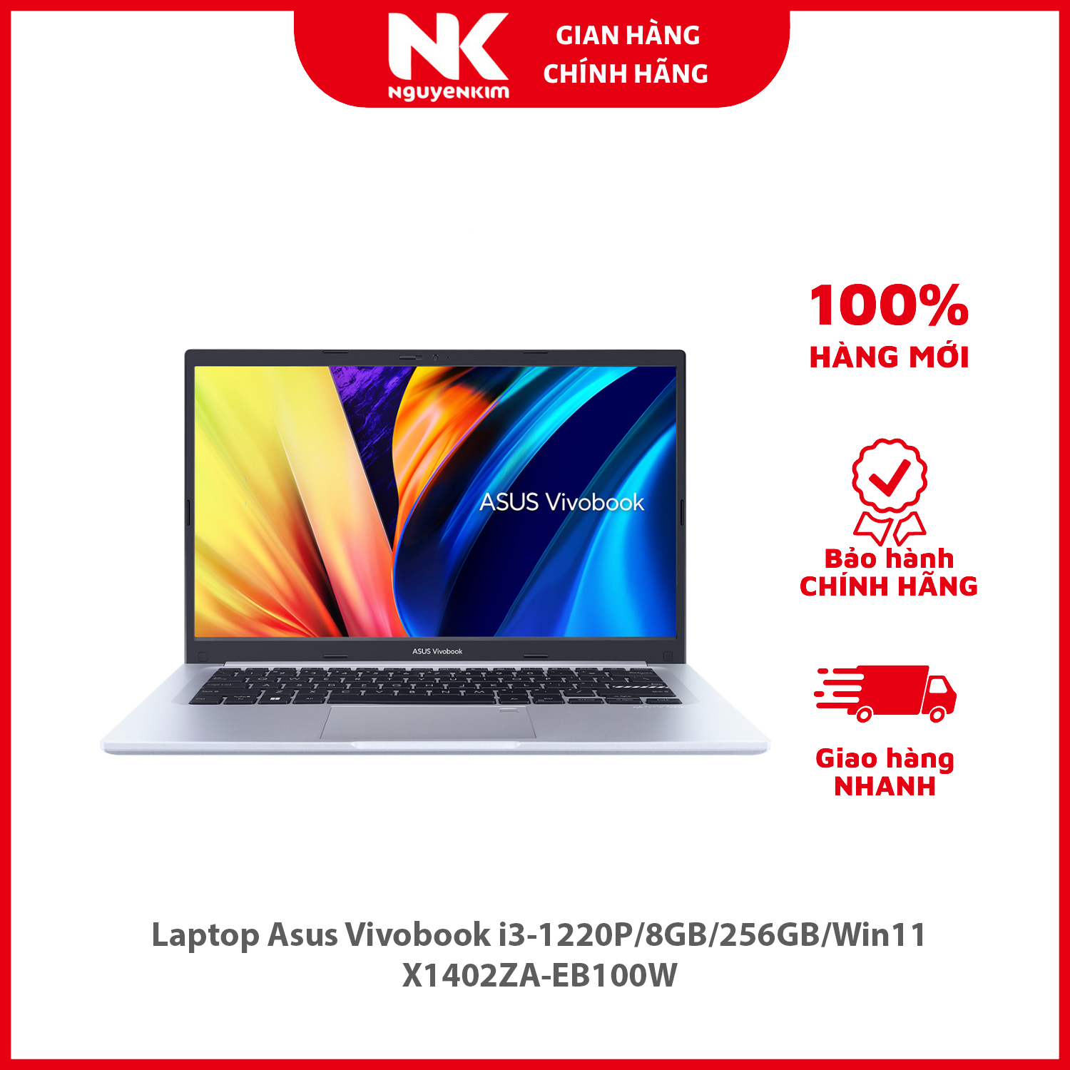 Laptop Asus Vivobook i3-1220P/8GB/256GB/Win11 X1402ZA-EB100W - Hàng chính hãng