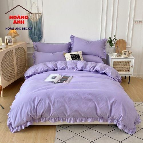Sét chăn ga gối tici viền bèo hàng nhập khẩu loại 1
