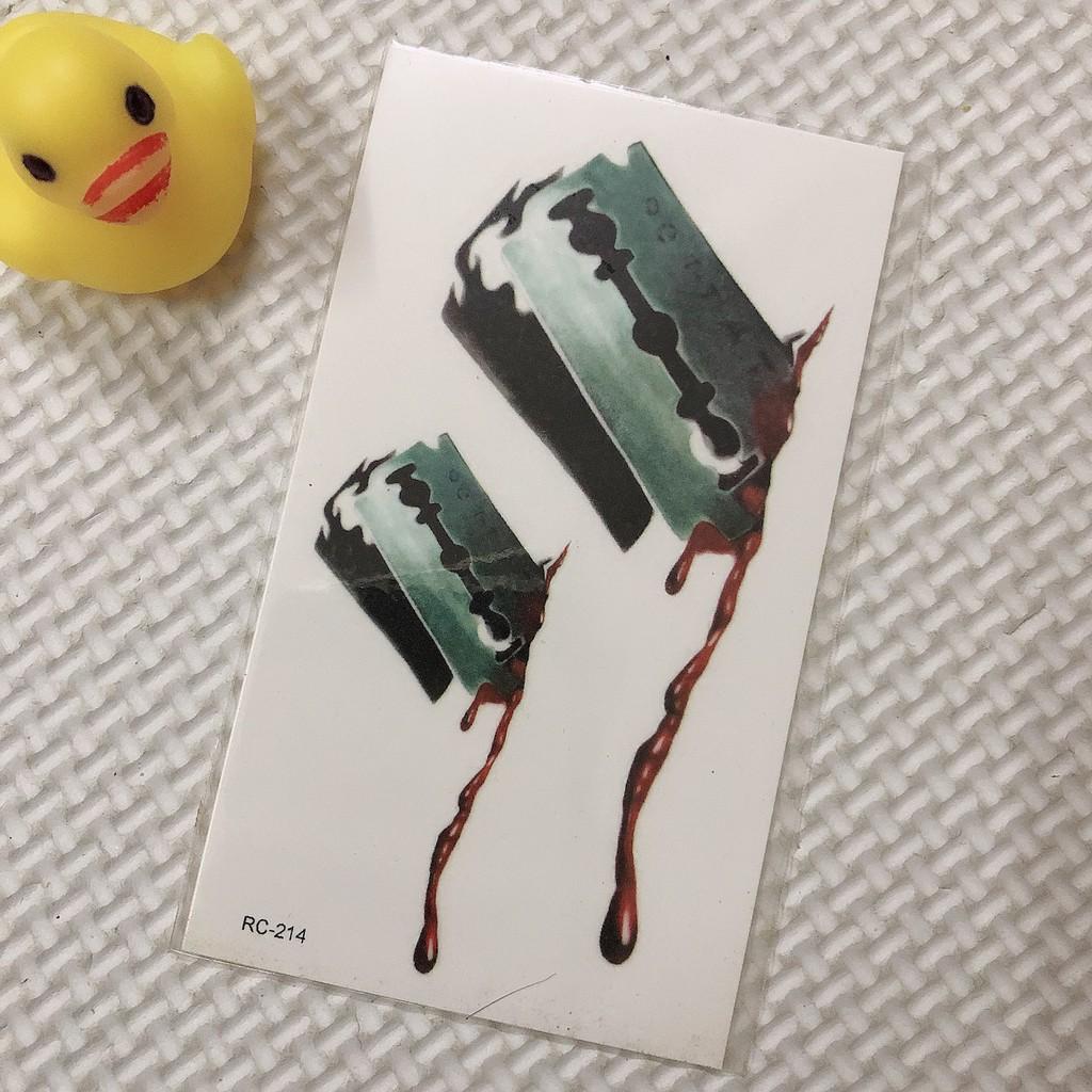 Hình xăm dán halloween rùn rợn 10x6cm