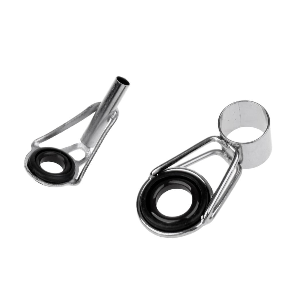 75pcs Fishing Rod Guides Tip Rings Set Rod Repair Kit DIY Eye Ring with Box