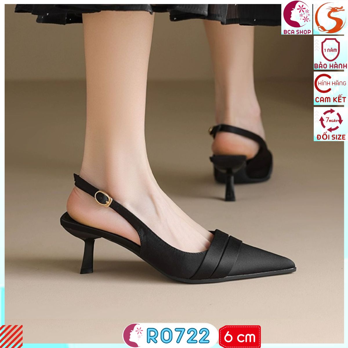 [TIỂU THƯ]  Giày Công Sở Nữ Style Mới Cao Gót 6 phân RO722 ROSATA tại BCASHOP - Sang - Xịn - Êm - Tôn Chân - Tôn Dáng