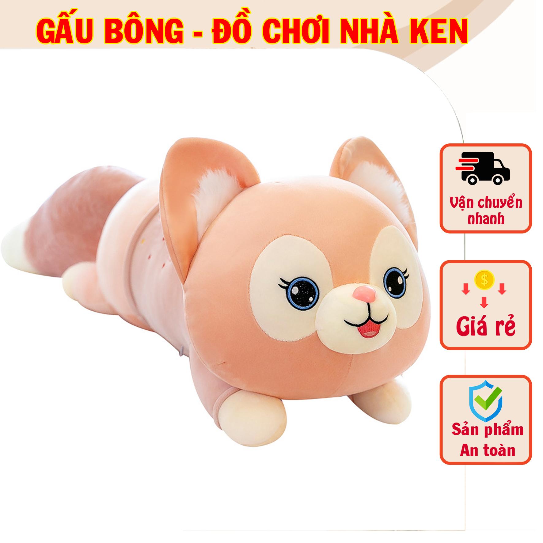 Thú Bông Cáo Đuôi Dài, Gấu Bông Hồ Ly Đuôi Chồn Dễ Thương Size 1M4