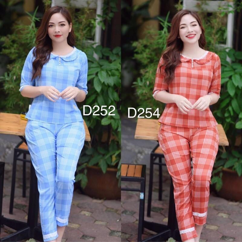 Đồ bộ Kẻ chất kate Dệt cao cấp