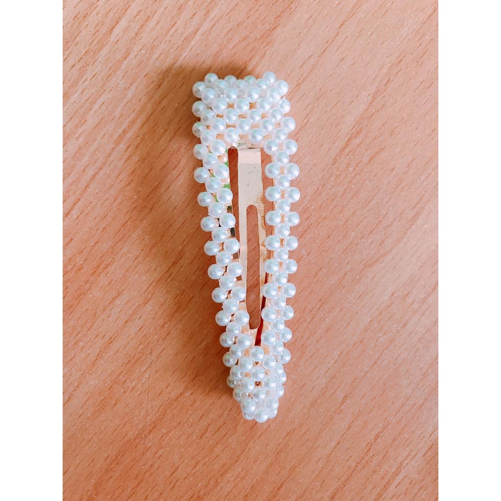 KẸP TÓC ĐÍNH ĐÁ NGỌC TRAI PHONG CÁCH HÀN QUỐC số 3 - ẢNH CHỤP THẬT