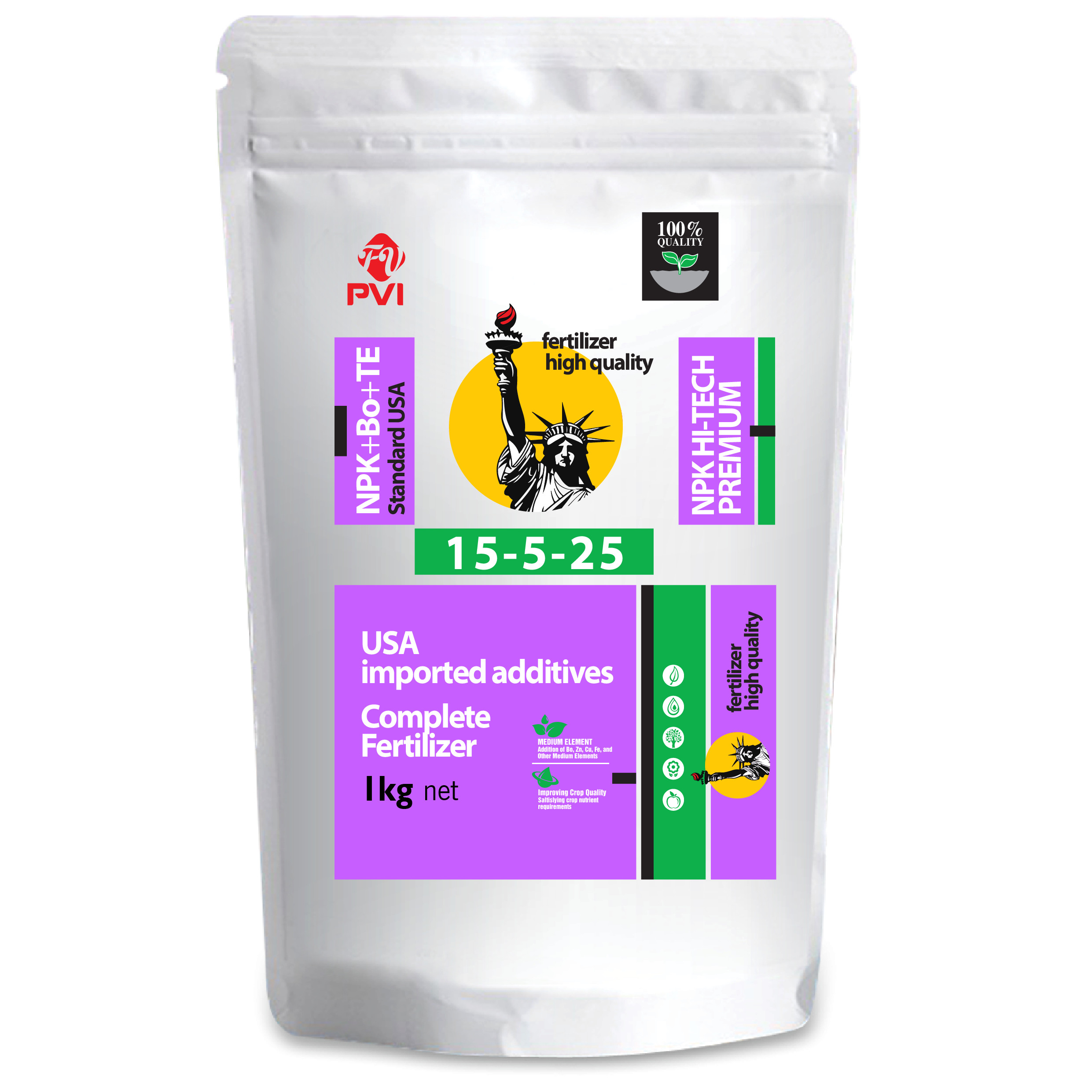 Phân bón NPK 15-5-25+TE Nữ Thần Tự Do