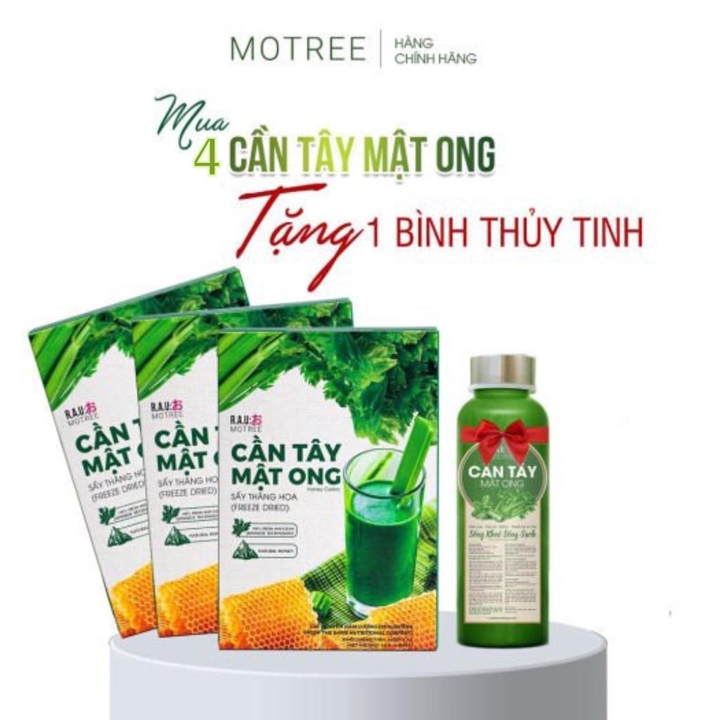 ( Tặng Bình )Bột Cần Tây Mật Ong Motree Cần Tây Mật Ong Giảm Cân Đẹp Da Detox Cơ Thể hộp 14 gói