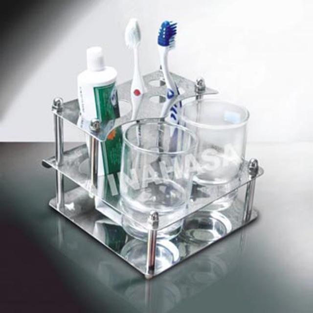 Kệ cốc bàn chải inox 304, kệ inox 304, kệ kem đánh răng inox 304