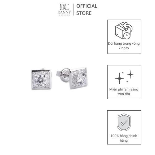 Bông Tai Nữ Bạc 925 Danny Jewelry Xi Bạch Kim Đính Đá CZ NI4GZ003