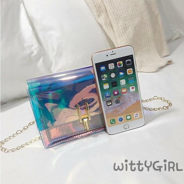Túi Xách Quảng Châu Nhũ Bóng Kim Sa Túi đeo chéo túi xách nữ mini Túi Thời Trang Ulzzang