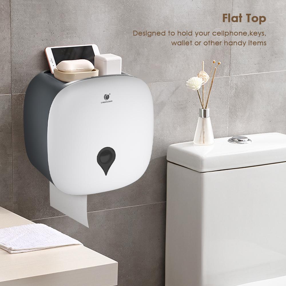 Hộp đựng khăn giấy cuộn cao cấp CHUANGDIAN bằng nhựa BBS,Tính năng treo tường không cần khoan