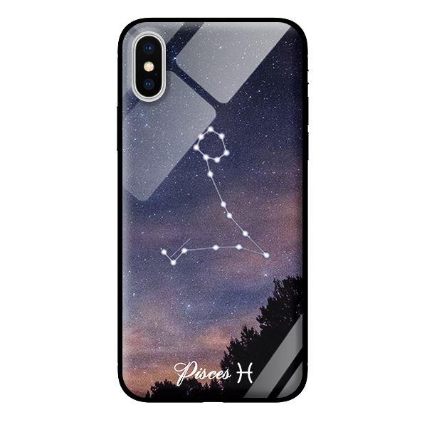 Ốp kính 12 cung Hoàng Đạo cho iPhone X Pisces - Hàng chính hãng