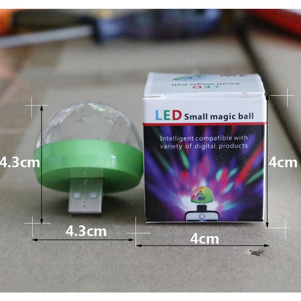 Mini USB Sân Khấu Ánh Sáng Vũ điệu Điều Khiển Bằng Giọng Nói Bóng Ma Bóng đèn RGB Bóng đèn LED
