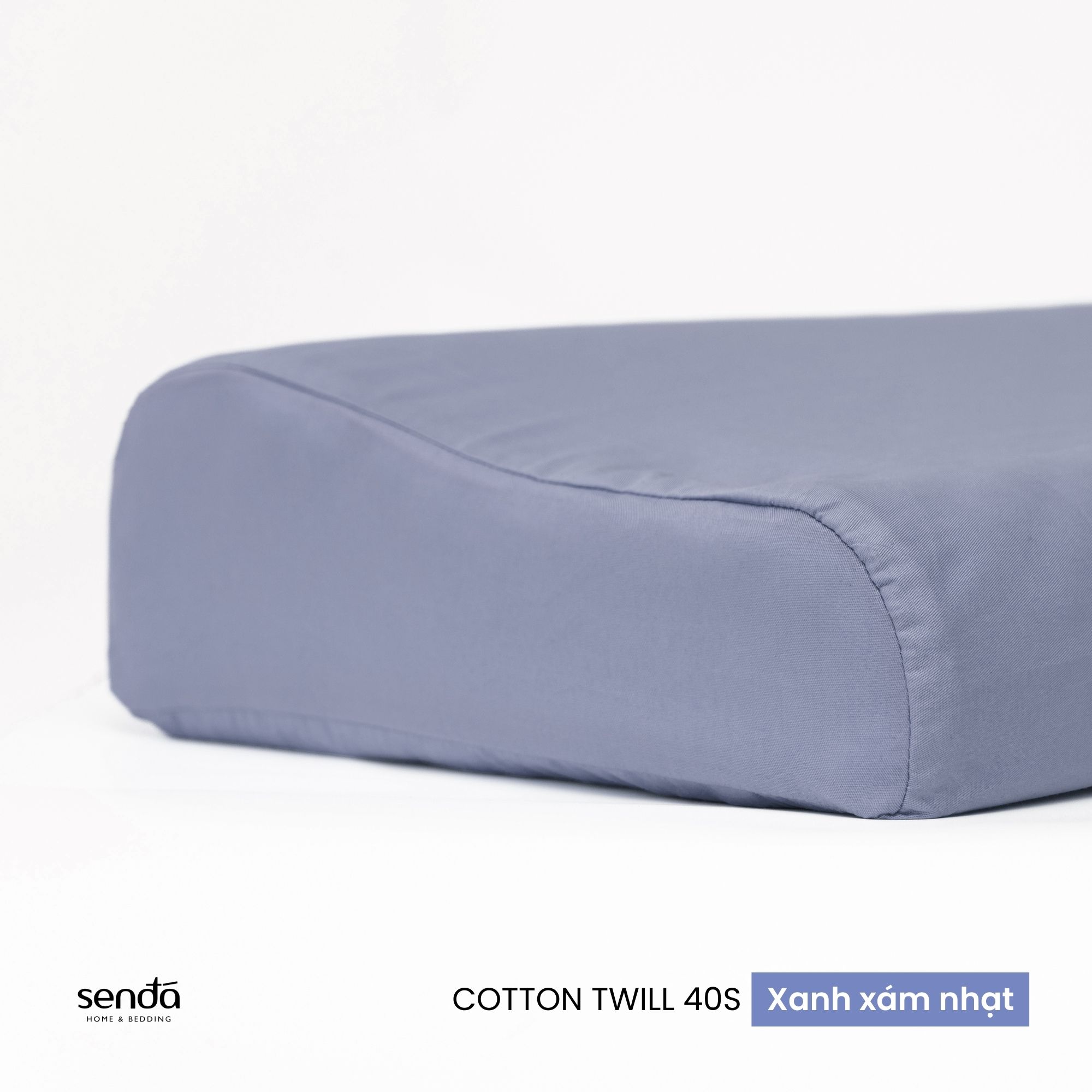 Vỏ gối cao su non Cotton Twill Hàn Quốc Sen Đá Home Bedding trơn màu, bao áo gối Memory Foam thô lụa cho người lớn