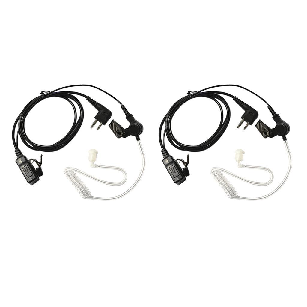 2-Pin Headset Mic Acoustic Tube Earpiece For Radio
