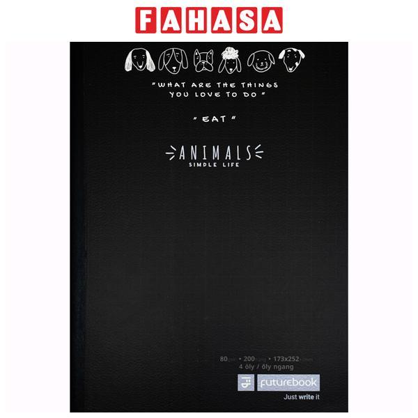 Tập Học Sinh Animal B5 - Ô Ly Ngang - 200 Trang 80gsm - Futurebook DG302 - Màu Đen