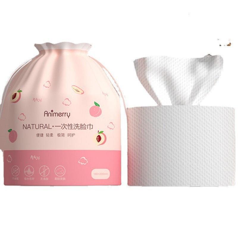 Khăn giấy lau mặt cotton ANIMERRY túi rút