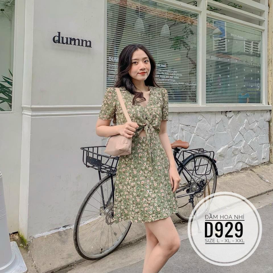ĐẦM NƠ NGỰC IN LỤA HOA BIGISIZE